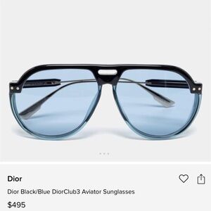 Dior Black and Blue Aviator club  3 Sunglasses